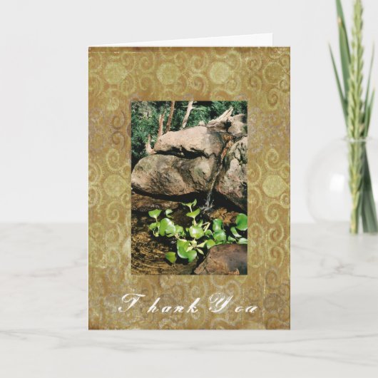 Remerciements Carte de voeux Woodland Waterfall (Devant)