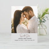 Remerciements Carte de Weeding moderne simple et élégante (Debout devant)