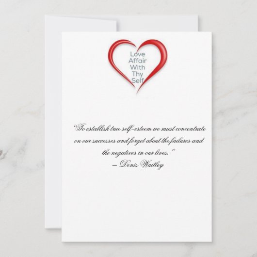 Remerciements Carte d'encouragement de narcissisme (Devant)