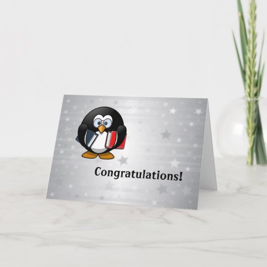 Remerciements Carte d'études de pingouin (Devant)