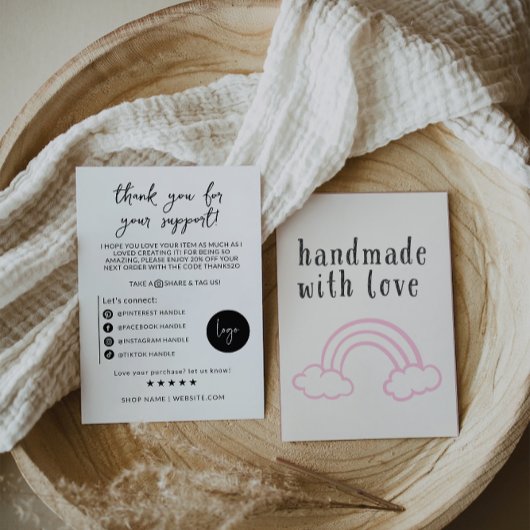 Remerciements Carte d'insertion de package d'entreprise moderne