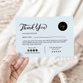 Remerciements Carte d'insertion de package Small Business
