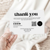 Remerciements Carte d'insertion de package Small Business