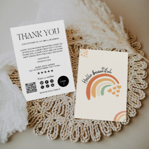Remerciements Carte d'insertion de package Small Business