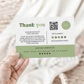 Remerciements Carte d'insertion de package Small Business