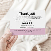 Remerciements Carte d'insertion de package Small Business