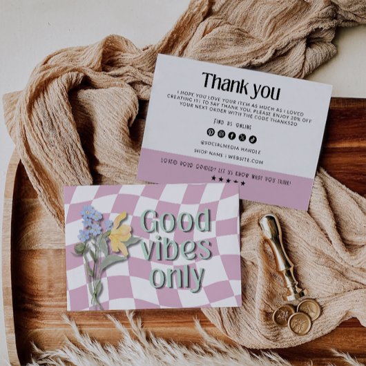 Remerciements Carte d'insertion de package Small Business