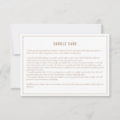 Remerciements Carte d'instruction de soins aux bougies neutres b (Devant)
