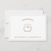 Remerciements Carte d'instruction de soins aux bougies neutres b (Dos)