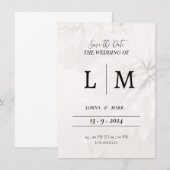 Remerciements Carte d'invitation de mariage enveloppe blanche (Devant / Derrière)