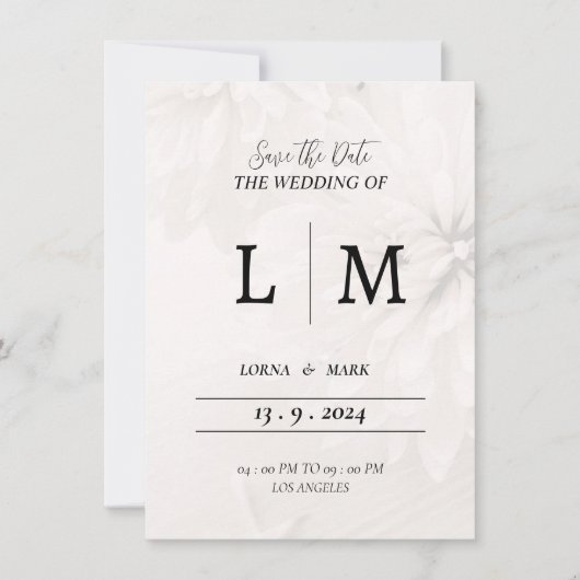 Remerciements Carte d'invitation de mariage enveloppe blanche (Devant)