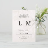 Remerciements Carte d'invitation de mariage enveloppe blanche (Debout devant)