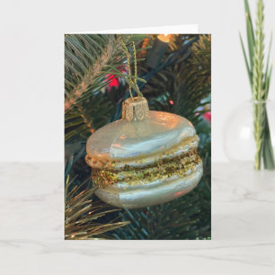 Remerciements Carte d'ornement de sapin de Noël au macaron de fê