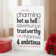 Carte drôle de la Saint-Valentin pour mari