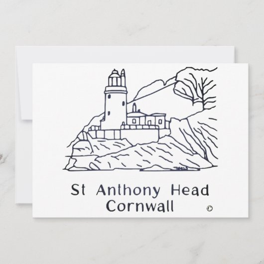 Remerciements Carte du phare de St Anthony (Devant)