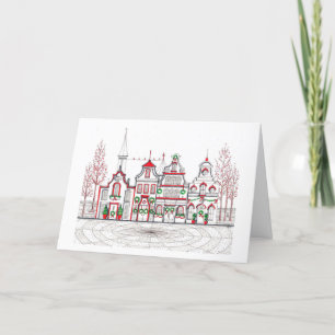 Remerciements Carte européenne de Noël pliée 5x7
