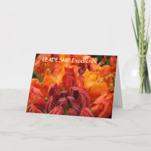 Remerciements Carte EXCELLENCE DE LEADERSHIP Orange Rhodie