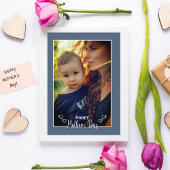 Remerciements Carte Fête de la mère bleue