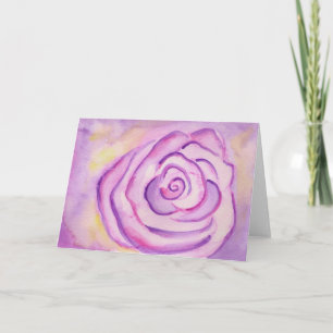 Remerciements Carte Grande Rose de Lilas Violet