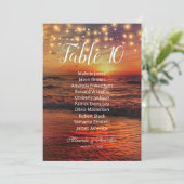 Remerciements Carte graphique de la table de plage de Sunset Tro (Debout devant)