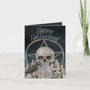 Remerciements Carte Halloween de squelettes de divination victor