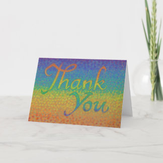 Remerciements Carte impressionniste colorée de "Merci"