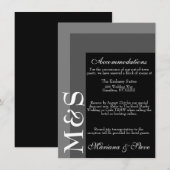Remerciements Carte Mariage de script moderne noir et blanc (Devant / Derrière)