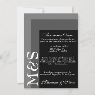 Remerciements Carte Mariage de script moderne noir et blanc