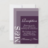 Remerciements Carte Mariage de script moderne violet (Devant)