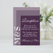 Remerciements Carte Mariage de script moderne violet (Debout devant)