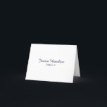 Remerciements Carte Marine Blue Script Place avec choix de repas<br><div class="desc">Une carte de séjour simple et chic avec choix de repas. Idéal pour les mariages, les parties de fiançailles ou toute autre occasion spéciale. Je propose un service de personnalisation. Si vous avez des questions ou des demandes spéciales, n'hésitez pas à me contacter par conversation. ___________________________________________________________ NOTA : Vous devez...</div>