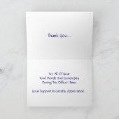 Remerciements Carte "Merci de deuil rose" (Intérieur)