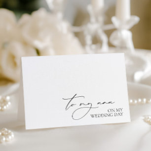 Remerciements Carte Message "À Mon Nan Le Jour De Mon Mariage"