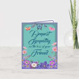 Remerciements Carte Message De Condolence Florale Pour Perte D'A