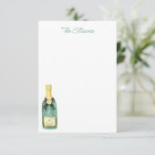 Remerciements Carte Monogramme de vin Aquarelle (Debout devant)