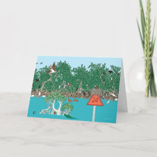 Remerciements Carte Note de la Floride Mangroves