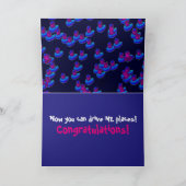 Remerciements carte passée d'examen de conduite (Intérieur)