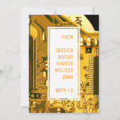 Remerciements Carte PCB jaune, circuit imprimé de pièces électro (Dos)