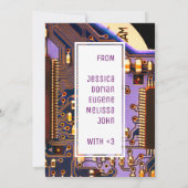 Remerciements Carte PCB violet, circuit imprimé de pièces électr (Dos)