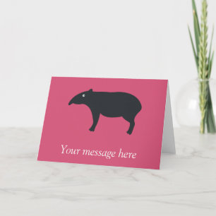 Remerciements Carte personnalisable de tapir