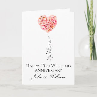 Remerciements Carte personnalisée d'anniversaire de mariage