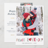 Remerciements Carte photo de Noël à double face tendance (Devant / Derrière)