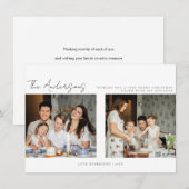 Remerciements Carte photo de Noël minimaliste (Devant / Derrière)