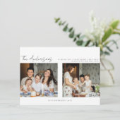 Remerciements Carte photo de Noël minimaliste (Debout devant)