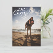 Remerciements Carte photo de script élégant (Debout devant)