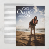 Remerciements Carte photo de script élégant (Devant / Derrière)