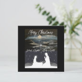 Remerciements Carte Plat de Noël Blue Moon (Debout devant)