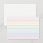 Remerciements Carte Plat Gratuit Pastel Rainbow avec grille de p (Devant / Derrière)
