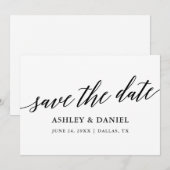 Remerciements Carte plate de calligraphie élégante moderne pour  (Devant / Derrière)