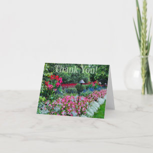 Remerciements Carte pliée remerciement Jardin de fleurs